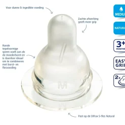 Difrax Natural 3+M Medium Flessenspenen< Flessenspenen