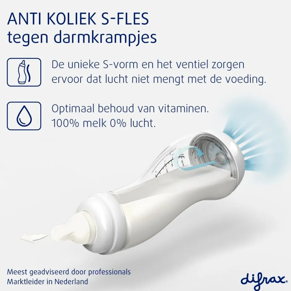 Natural 0+M S-Fles|Difrax
