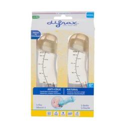 Difrax Natural 0+M S-Fles 2-Pak< Babyflesjes