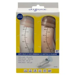 Natural 0+M S-Fles 2-Pak|Difrax New