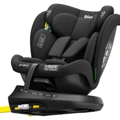 Ding Aiden Black 40-150 cm 360° i-Size Autostoel< Autostoel