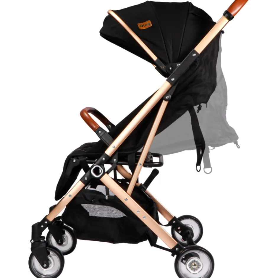 Ding Vivo Black/Rose Wandelwagen< Kinderwagens|Buggy's