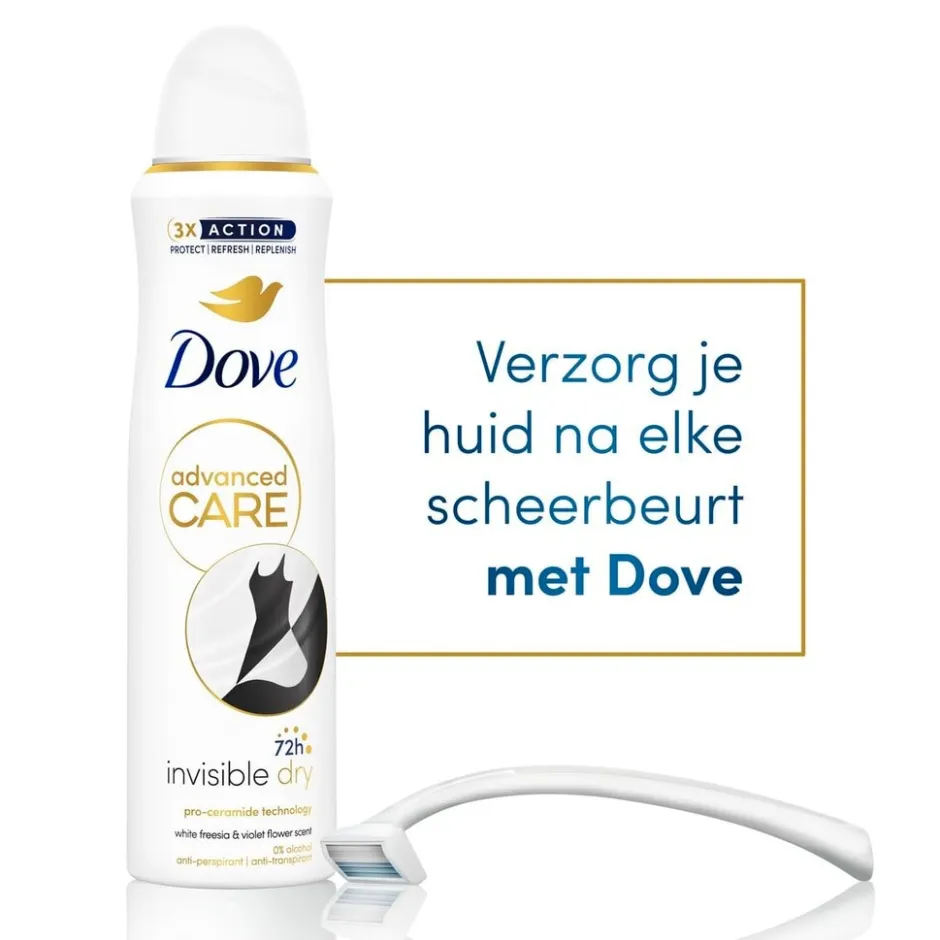 Dove Advanced Care Invisible Dry Antitranspirant Deodorant Spray< Deospray