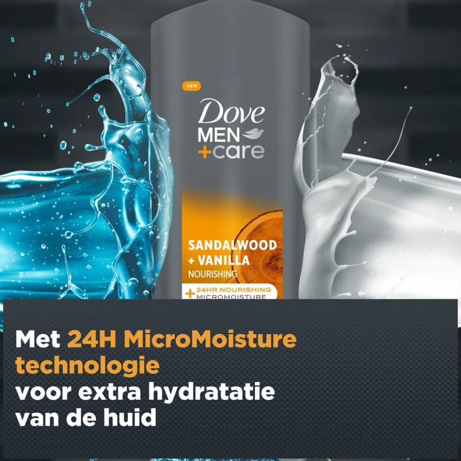 +Care Sandalwood & Vanilla 3-in-1 Douchegel|Dove Men Hot