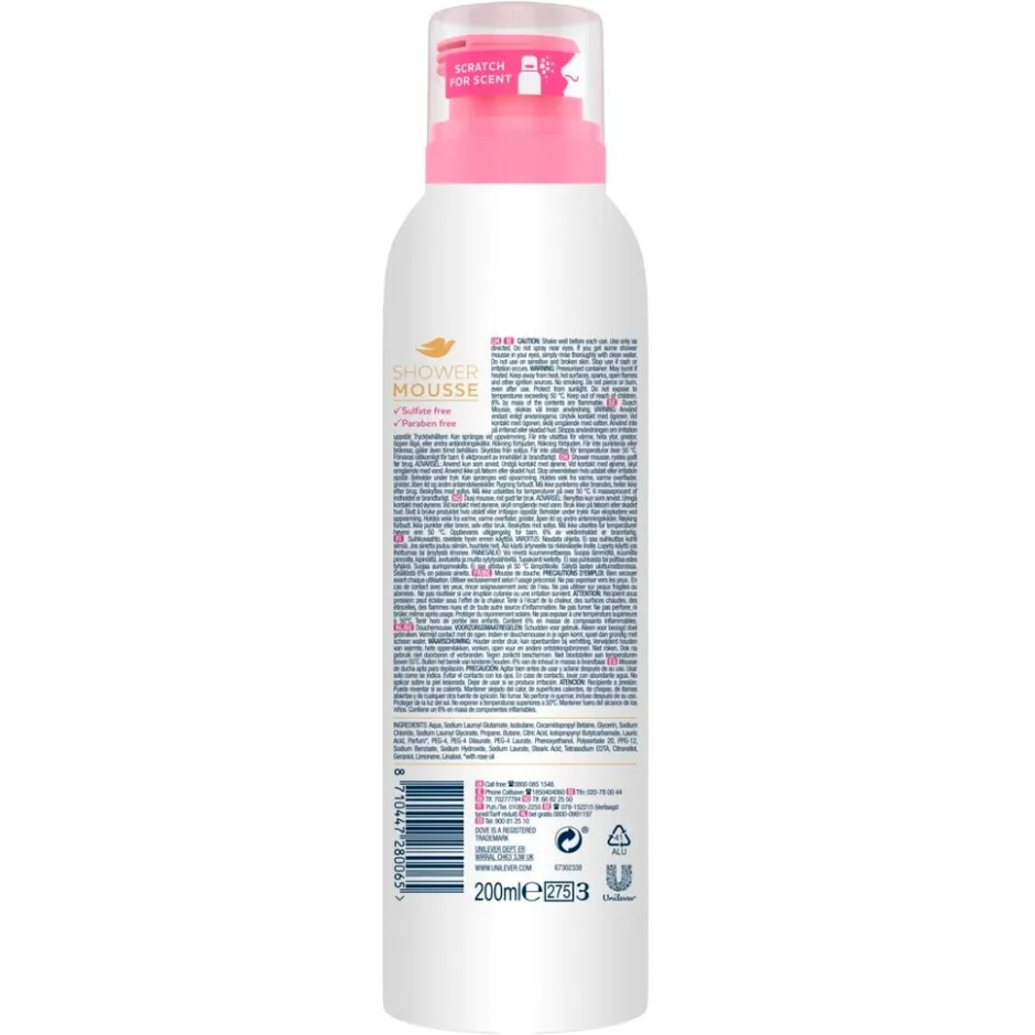 Rose Oil Shower Mousse|Dove Online