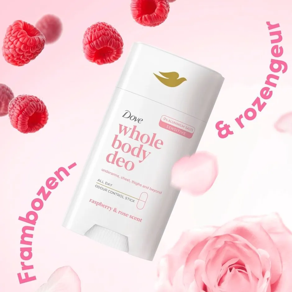 Dove Whole Body Raspberry & Rose Deodorant Stick< Deostick