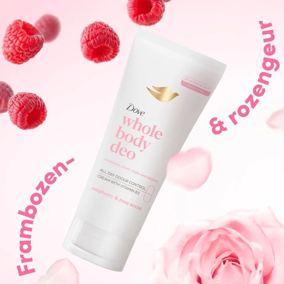 Dove Whole Body Raspberry & Rose Deodorant Cream< Deodorant Creme