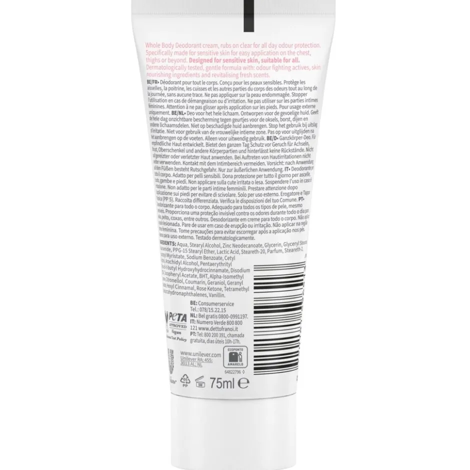 Dove Whole Body Raspberry & Rose Deodorant Cream< Deodorant Creme