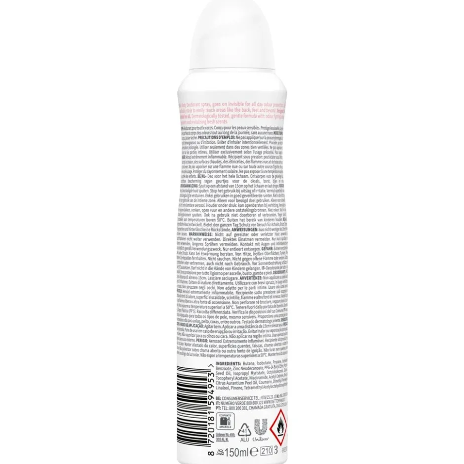 Whole Body Raspberry & Rose Deodorant Spray|Dove New