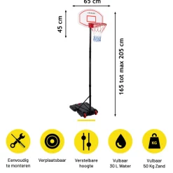 Dunlop Basketbalstandaard MEDBA6040/003< Basketbalringen