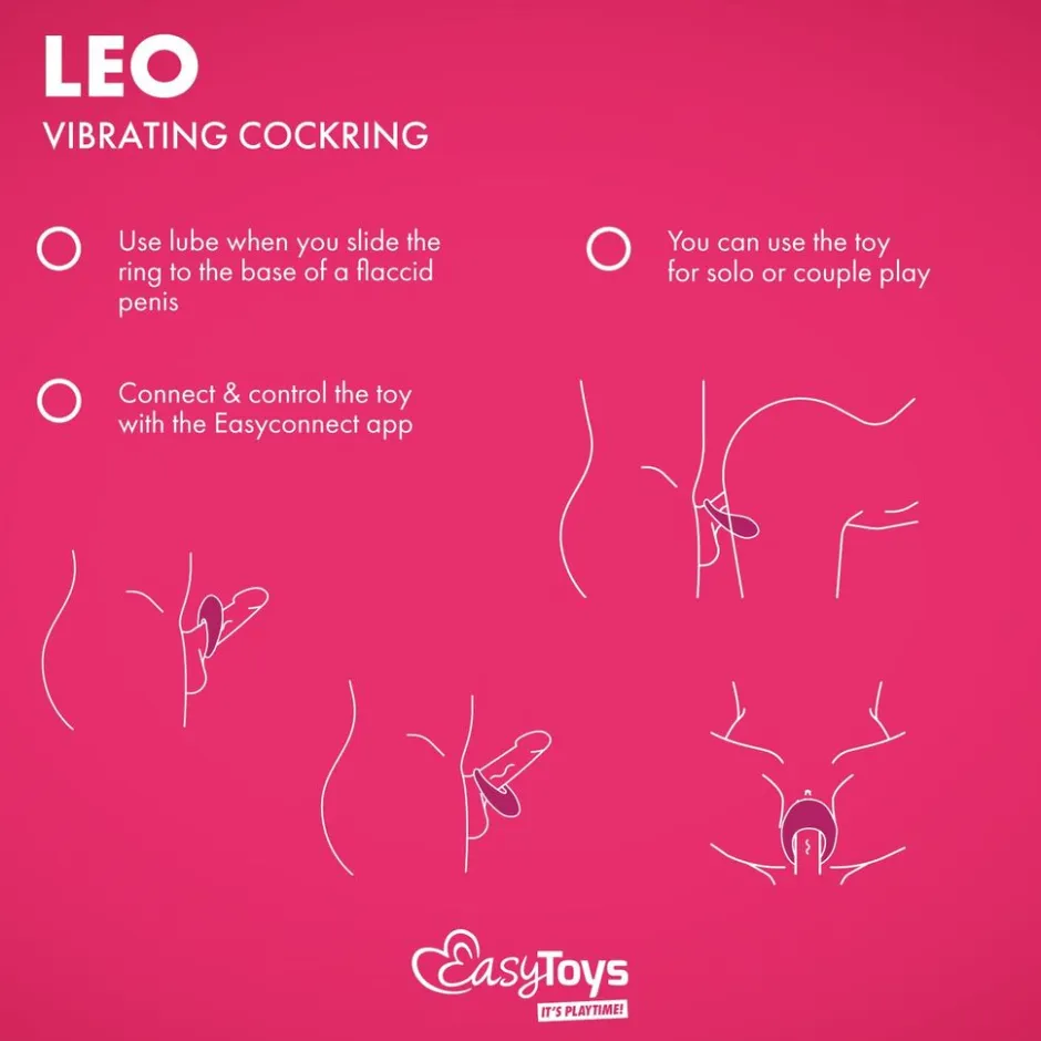 EasyConnect Vibrerende Cockring Leo Bediening met App< Seksspeeltjes