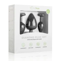 Anal Collection Siliconen Buttplugset Met Diamantjes|EasyToys Best
