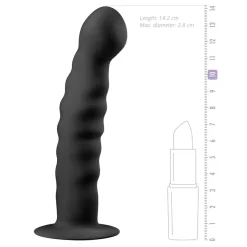 EasyToys Ribbed Dong Siliconen Anal Dildo with Suction Cup< Seksspeeltjes