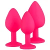 EasyToys Siliconen Buttplug Set met Diamant< Seksspeeltjes