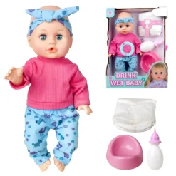 33cm Pop Blauw/Roze Outfit met Accessoires|Eco Toys New
