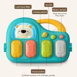 Cute Bear Groen Multifunctioneel Speelkleed met Speelboog|Eco Toys Sale