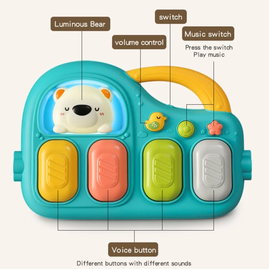Cute Bear Groen Multifunctioneel Speelkleed met Speelboog|Eco Toys Sale