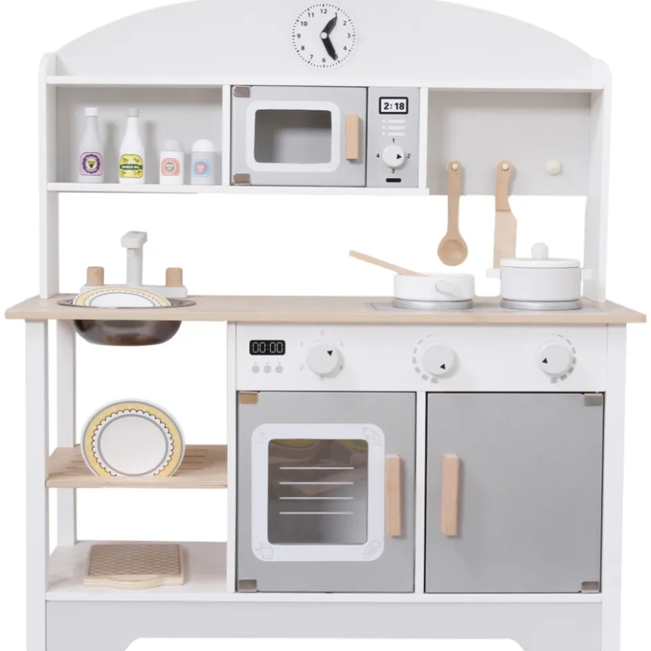 Eco Toys Grijs Moderne Houten Kinderkeuken< Houten Keukens En Winkels