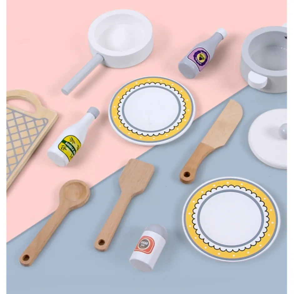 Eco Toys Grijs Moderne Houten Kinderkeuken< Houten Keukens En Winkels