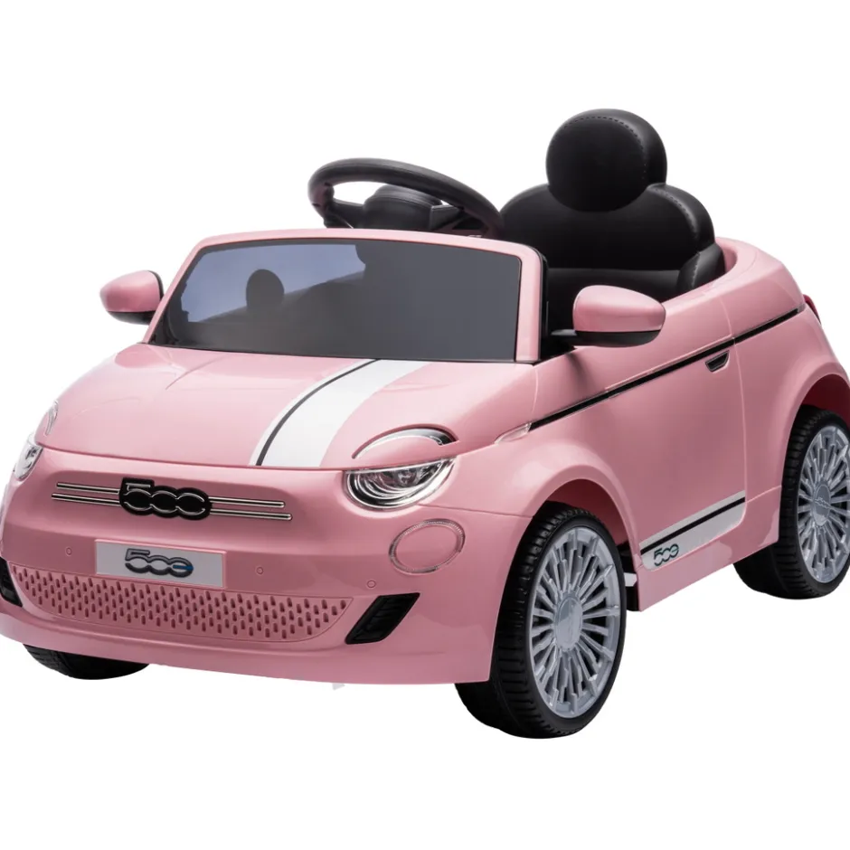 Roze Elektrische Fiat 500 Kinderauto|Eco Toys New