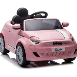Roze Elektrische Fiat 500 Kinderauto|Eco Toys New