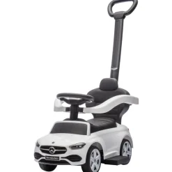 Wit Mercedes Benz Loopauto met Duwstang|Eco Toys Outlet
