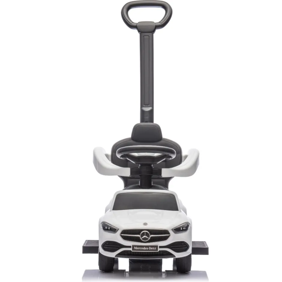 Wit Mercedes Benz Loopauto met Duwstang|Eco Toys Outlet