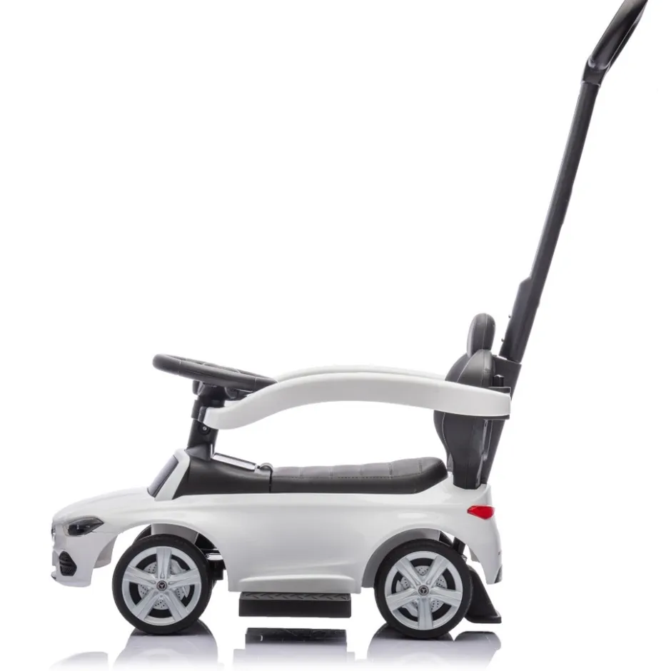 Wit Mercedes Benz Loopauto met Duwstang|Eco Toys Outlet