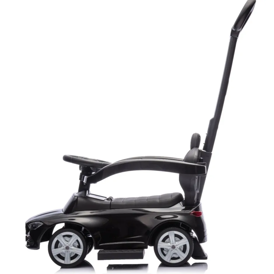 Zwart Mercedes Benz Loopauto met Duwstang|Eco Toys Outlet