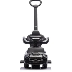 Zwart Mercedes Benz Loopauto met Duwstang|Eco Toys Outlet