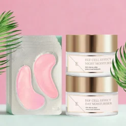 Egf Cell Effect Dagcrème + Egf Cell Effect Nachtcrème + Rose Blossom Oogpads| Outlet