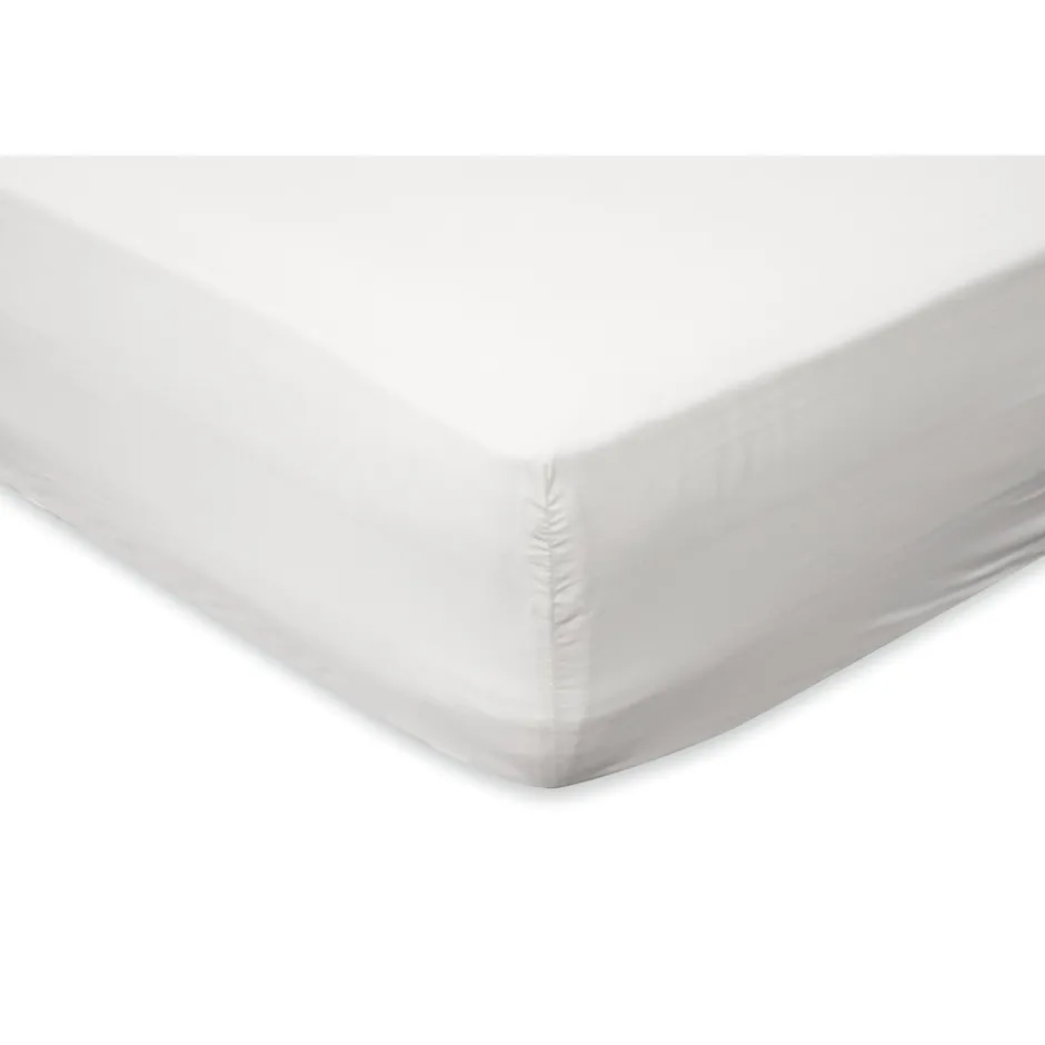 Elegance Hoeslaken Katoen Perkal 35cm Hoekhoogte - wit 140x200cm< Slapen