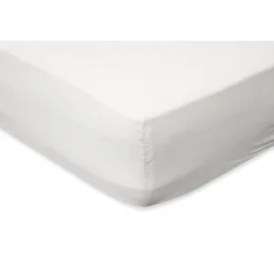 Elegance Hoeslaken Katoen Perkal 35cm Hoekhoogte - wit 90x200cm< Slapen