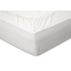 Elegance Hoeslaken Katoen Perkal 35cm Hoekhoogte - wit 90x200cm< Slapen