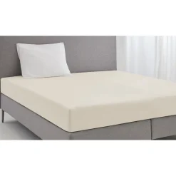 Elegance Hoeslaken Katoen Perkal 35cm Hoekhoogte - ivoor 140x200cm< Slapen