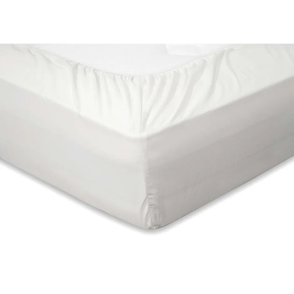 Elegance Hoeslaken Katoen Perkal 35cm Hoekhoogte - wit 180x200cm< Slapen