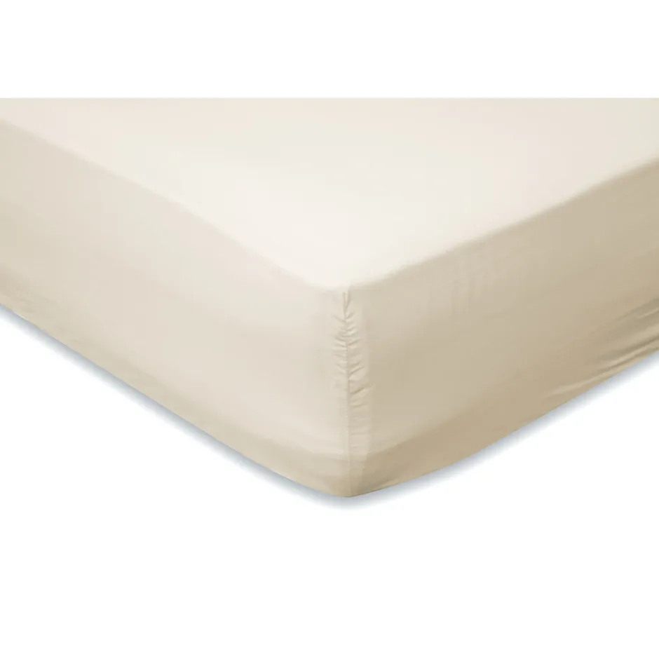 Elegance Hoeslaken Katoen Perkal 35cm Hoekhoogte - ivoor 90x210/220cm< Slapen
