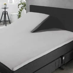 Elegance Splittopper Hoeslaken Jersey Katoen Stretch - licht grijs 160x200cm< Slapen