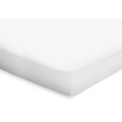 Topper Hoeslaken Katoen Perkal - wit 90x200cm|Elegance Outlet