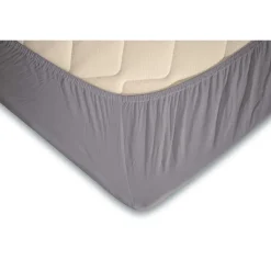 Topper Hoeslaken Jersey Katoen Stretch - licht grijs 180x210/220cm|Elegance Discount