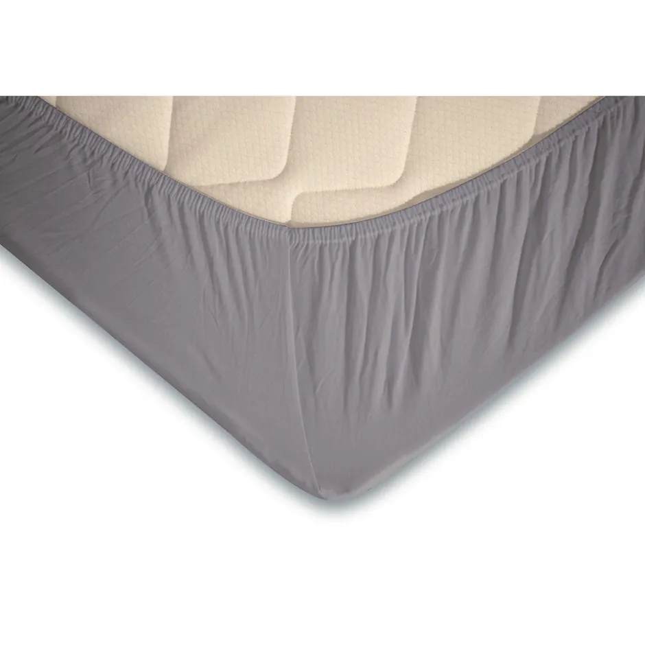 Topper Hoeslaken Jersey Katoen Stretch - licht grijs 180x210/220cm|Elegance Discount