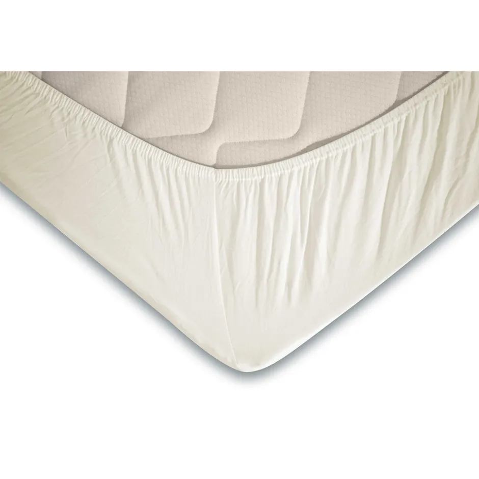 Topper Hoeslaken Jersey Katoen Stretch - ivoor 120/130/140x200cm|Elegance Hot