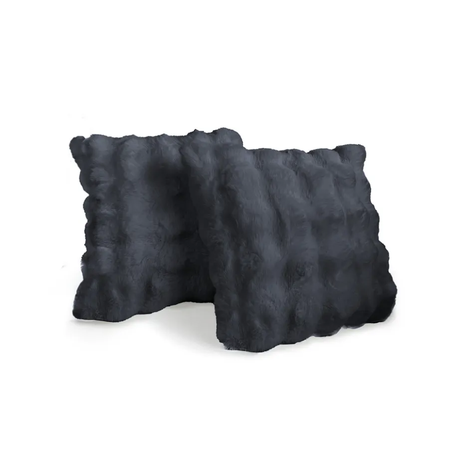 Eleganzzz Bubble Pom Pom Rabbit Fur Sierkussens Hoofdkussen< Woonaccessoires