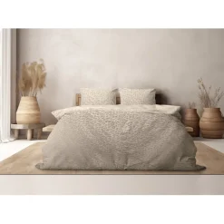 Eleganzzz Dekbedovertrek Micro Mink Leopard - royal sand 200x200/220cm| Discount