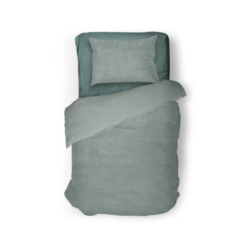 Eleganzzz Dekbedovertrek Teddy Pluche - jade 140x200/220cm< Slapen