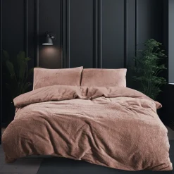 Eleganzzz Dekbedovertrek Teddy Pluche - light pink 140x200/220cm| Outlet