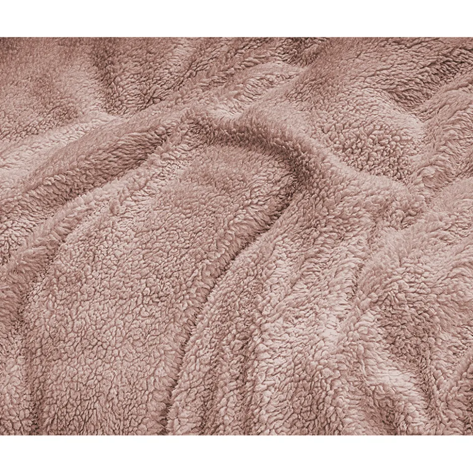 Eleganzzz Dekbedovertrek Teddy Pluche - light pink 140x200/220cm| Outlet