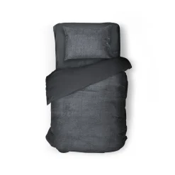 Eleganzzz Dekbedovertrek Teddy Pluche - anthracite 140x200/220cm< Slapen