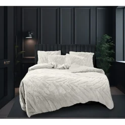 Eleganzzz Dekbedovertrek Jacquard Rabbit Fur - off white 140x200/220cm| Online