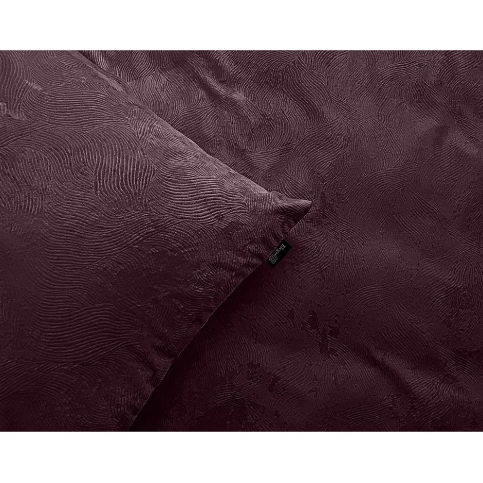 Eleganzzz Dekbedovertrek 3D Embossed Velvet Wave - bordeaux 140x200/220cm|